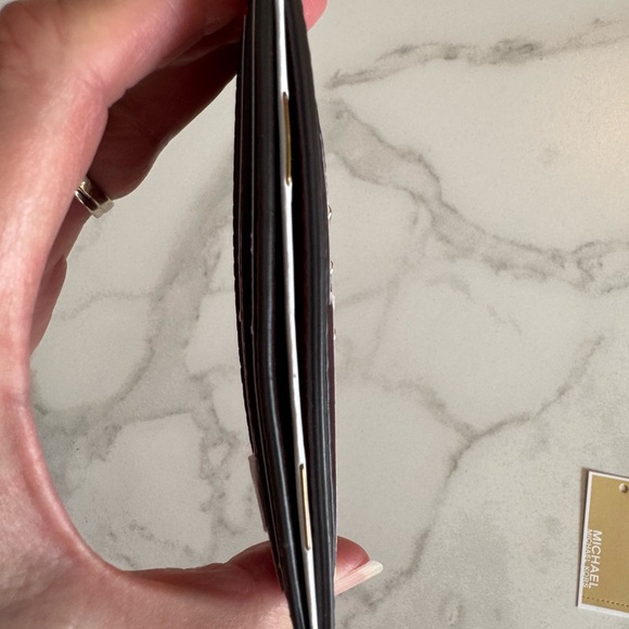 Michael Kors Leather Card Holder in Dark Cherry Color - Picture 4 of 4